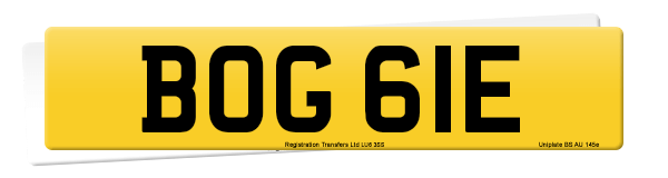 Registration number BOG 61E